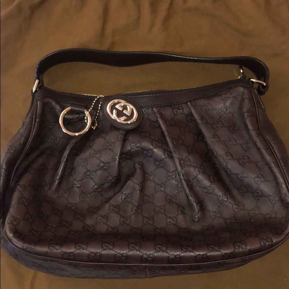 Brown Leather Gucci Bag-. - Picture 2 of 8